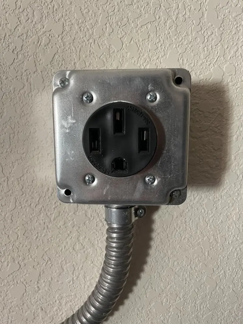 NEMA 14-50 outlet installed for Smart Home Electrical in Branson